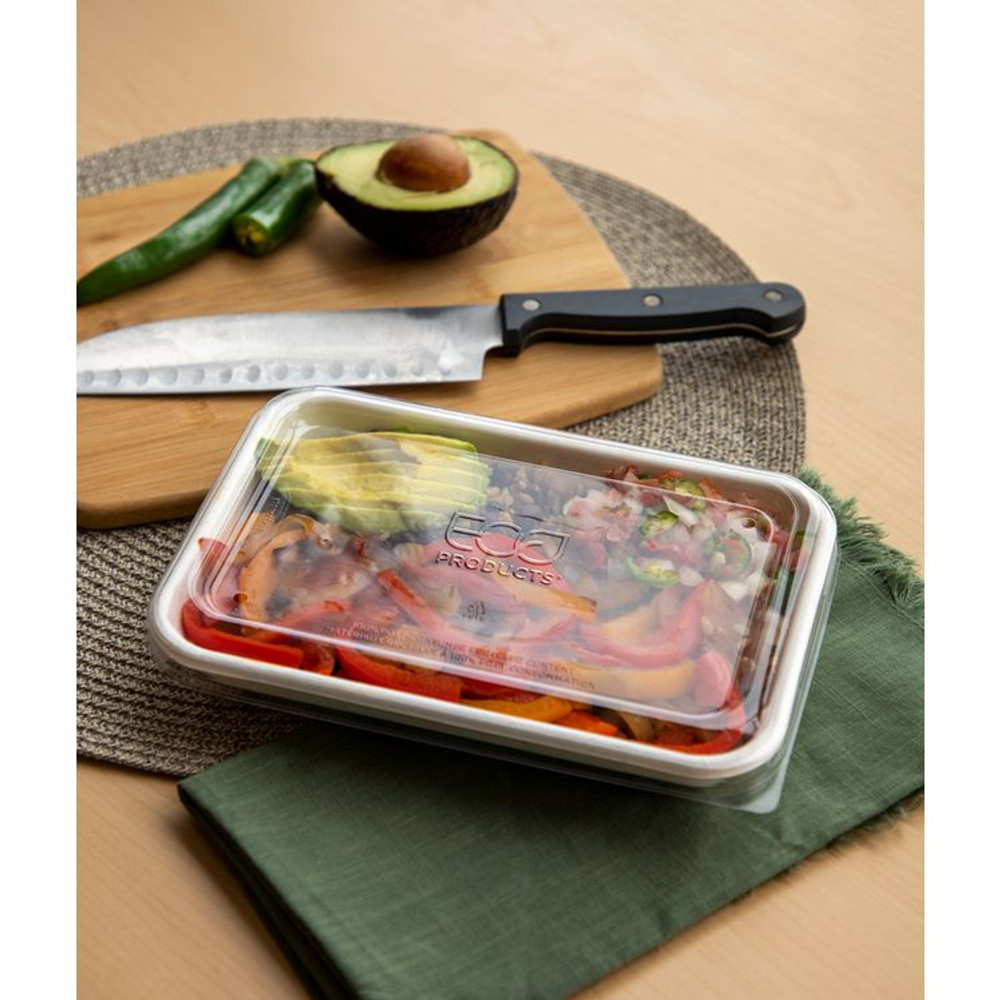 ECO-PRODUCTS,INC. EPSCRC107LIR Worldview 100% Recycled Content Lid, 10.82 x 10.71 x 1.83, Clear, Plastic, 200/Carton