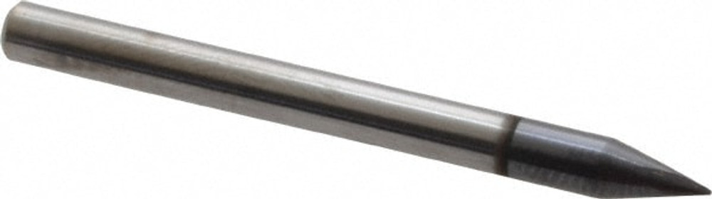 SGS 30811 Square End Mill: 1/64'' Dia, 1/32'' LOC, 1/8'' Shank Dia, 1-1/2'' OAL, 3 Flutes, Solid Carbide