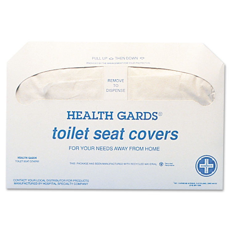 HOSPECO HG-5000CT Health Gards Toilet Seat Covers, 14.25 x 16.5, White, 250/Pack, 20 Packs/Carton