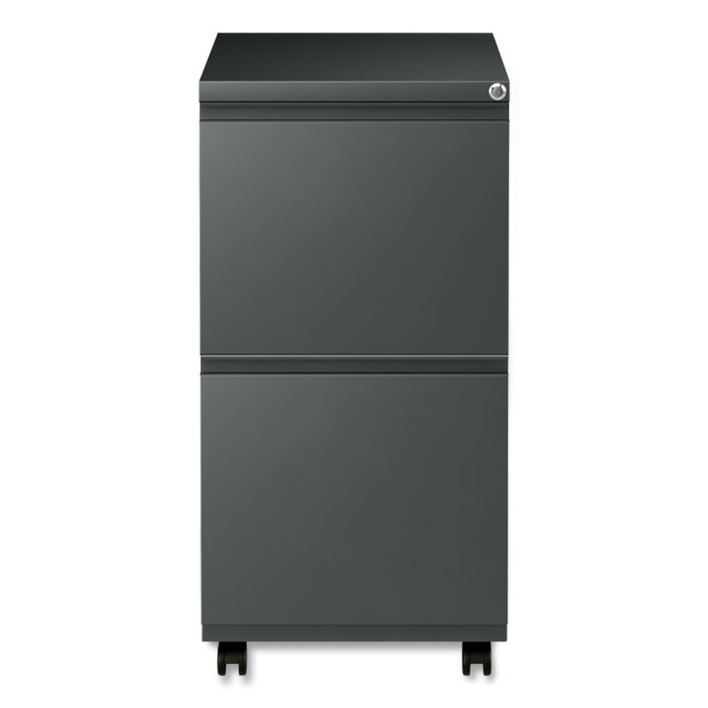 ALERA PBFFCH File Pedestal with Full-Length Pull, Left or Right, 2 Legal/Letter-Size File Drawers, Charcoal, 14.96" x 19.29" x 27.75"