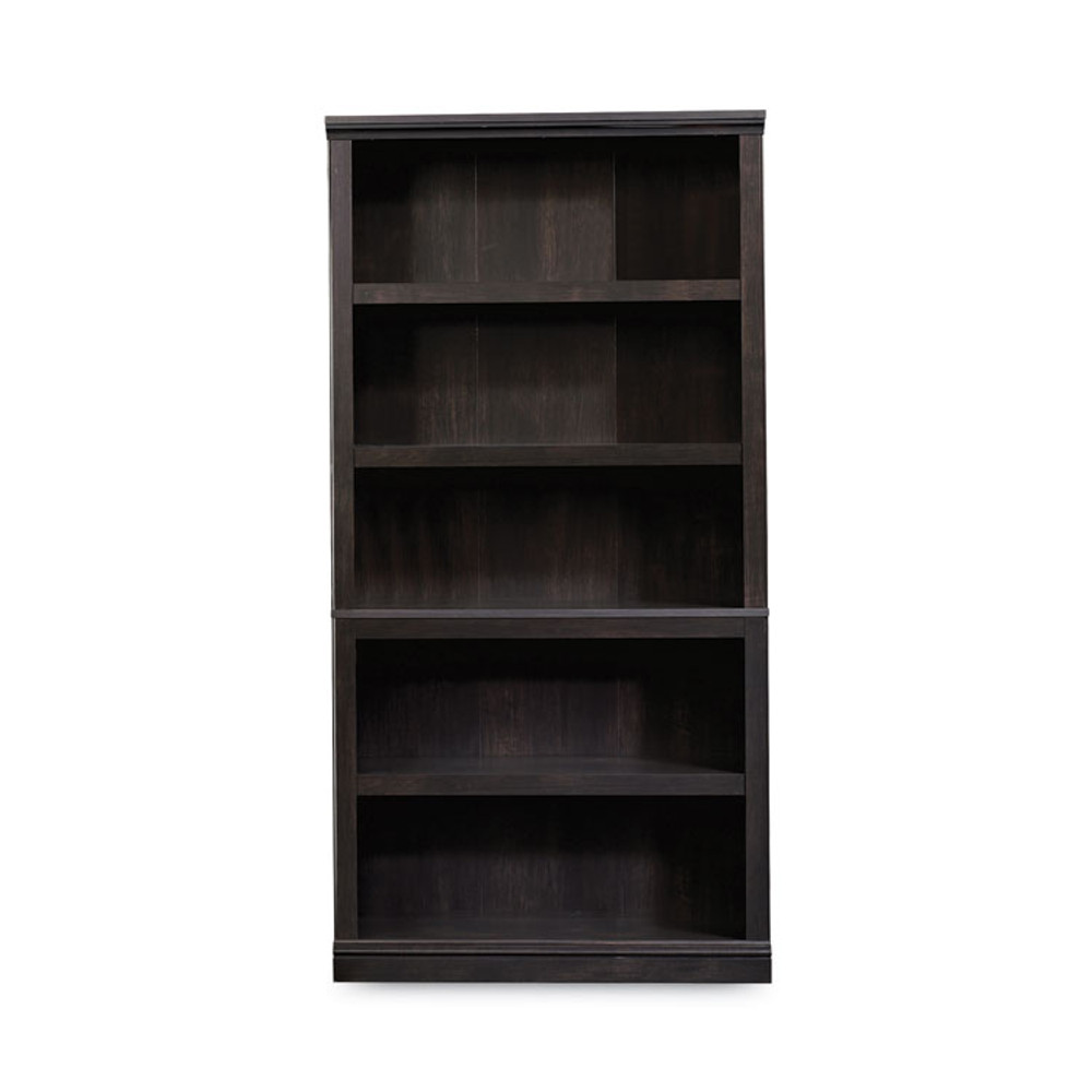 SAUDER WOODWORKING COMPANY 414235 Select Collection Bookcase, Five-Shelf, 35.27w x 13.22d x 69.76h, Estate Black
