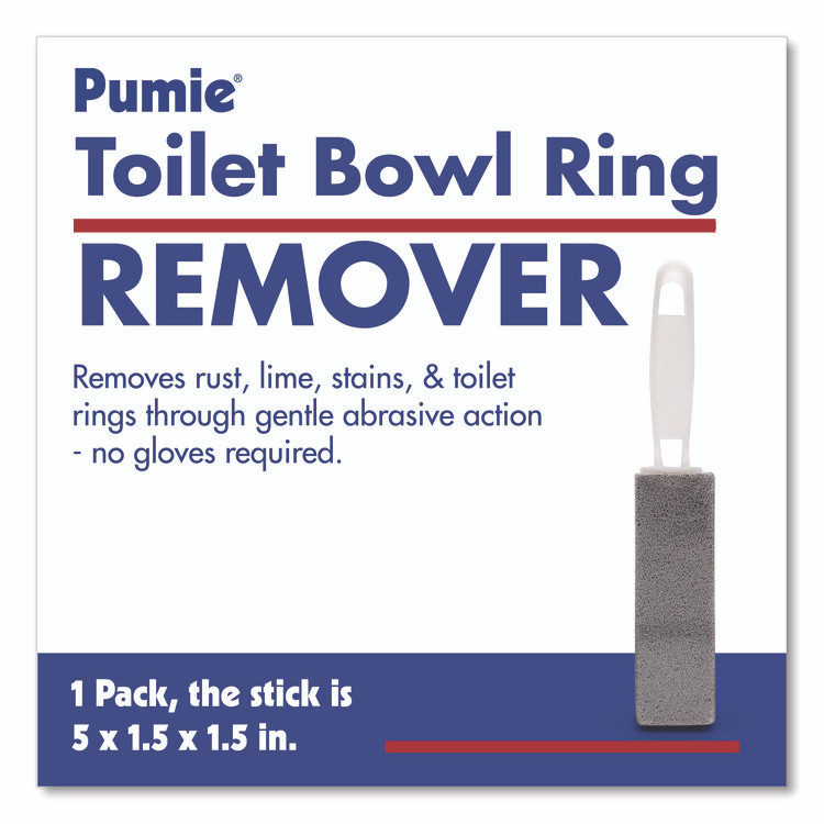 U.S. PUMICE Pumie® JAN 6 Toilet Bowl Ring Remover with Handle, 1.25 x 5, Gray, 6/Pack