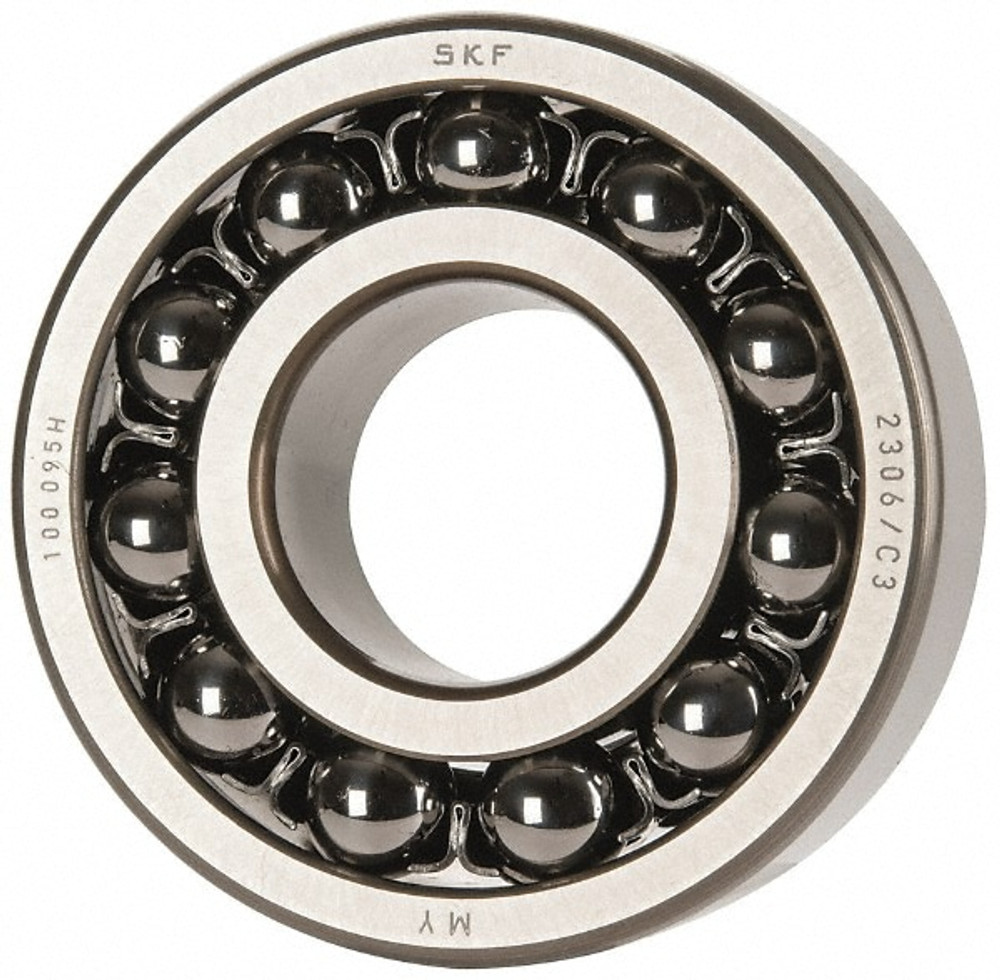 SKF 2306/C3 Self-Aligning Ball Bearing: 30 mm Bore Dia, 72 mm OD, 27 mm OAW