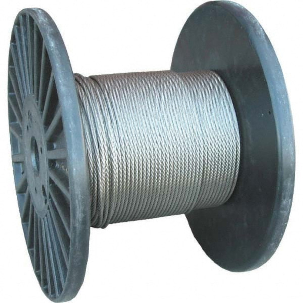 Lift-All 38719S Wire Rope & Cable; Product Type: Wire Rope ; Material: Stainless Steel ; Breaking Strength (Lb.): 12000 ; Bare Diameter (Fractional Inch): 3/8 ; Length Ft.: 1.00 ; Strand Type: 7 x 19