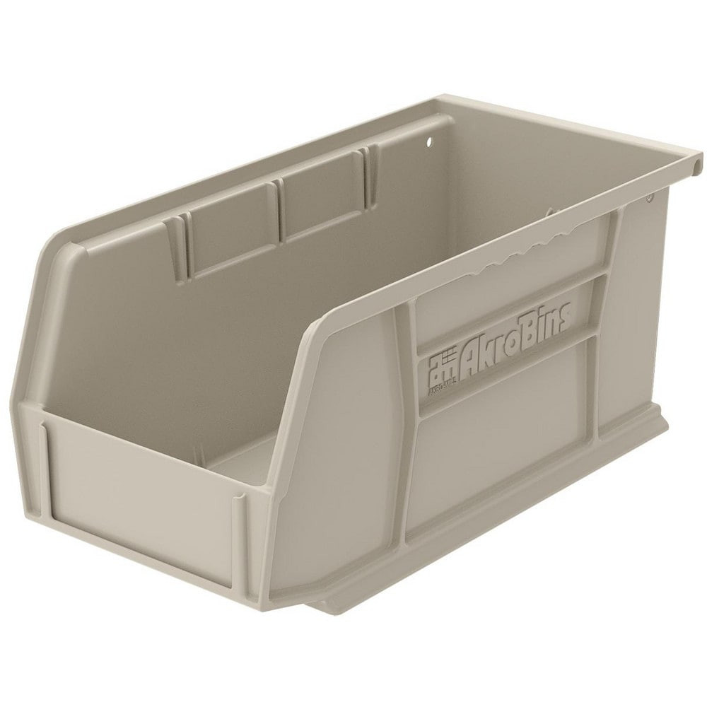 Akro-Mils 30230STONE Plastic Hopper Stacking Bin: Gray