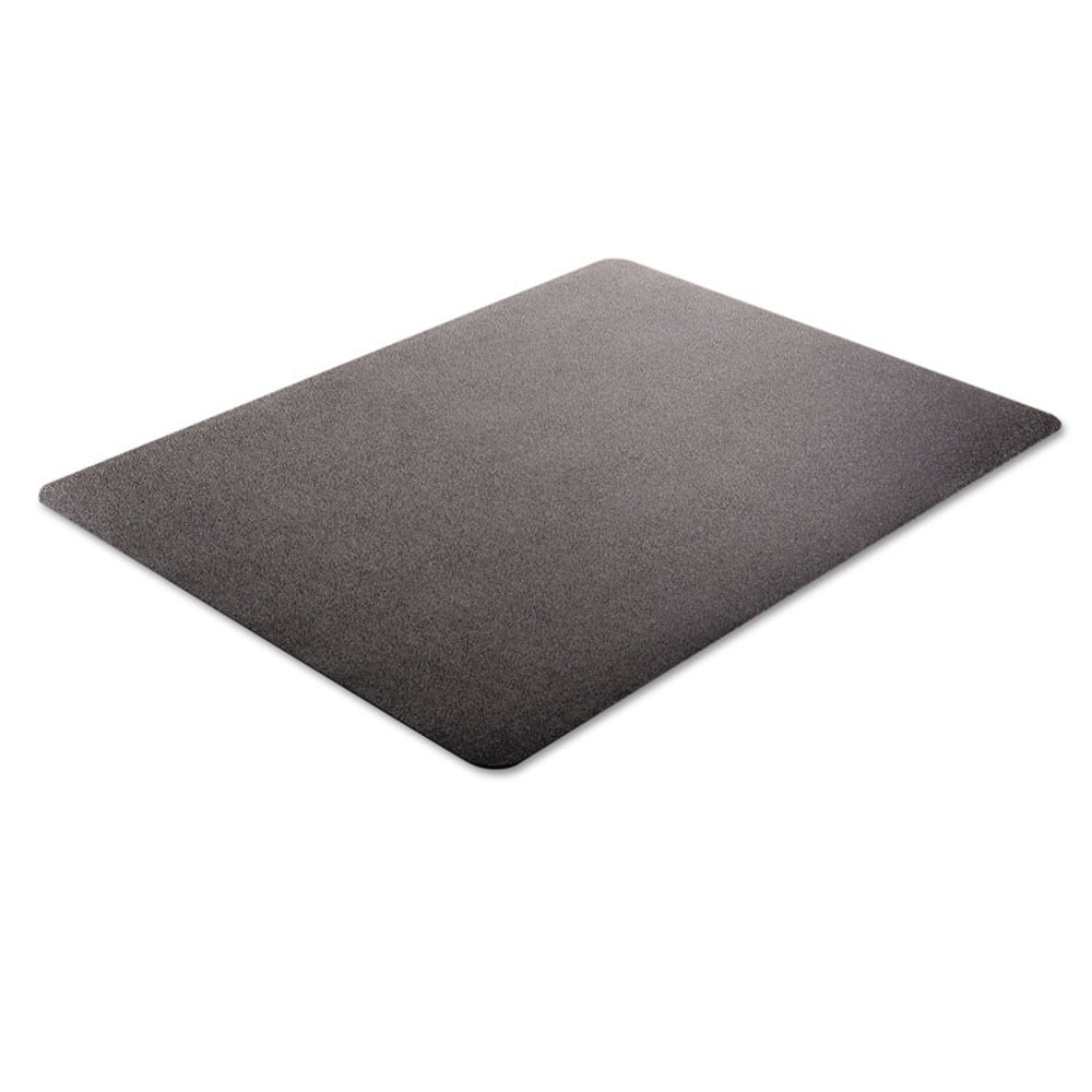 DEFLECTO CORPORATION CM21242BLK EconoMat All Day Use Chair Mat for Hard Floors, Flat Packed, 45 x 53, Black