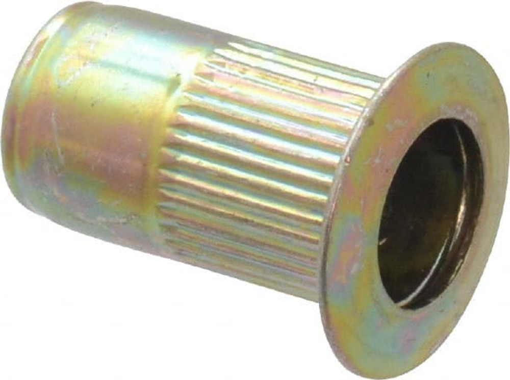 RivetKing. 8C2IKFSY/P25 #8-32, 0.08 to 0.13" Grip, Steel Standard Rivet Nut