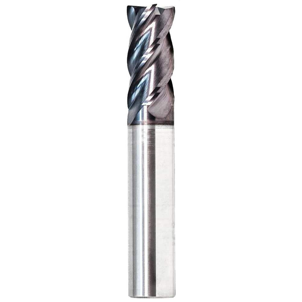 GWS 120543 Corner Radius End Mill: 3/16" Dia, 7.92 mm LOC, 0.005" Radius, 4 Flutes, Solid Carbide