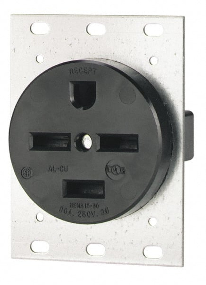 Cooper Wiring Devices AH8450N Straight Blade Single Receptacle: NEMA 15-50R, 50 Amps, Self-Grounding