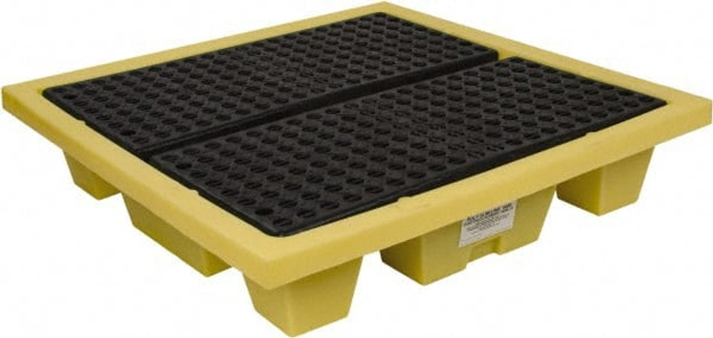 Enpac 5400-YE Spill Pallet:  4 Drum,  66.00 gal,  6000.0 lb,  Plastic