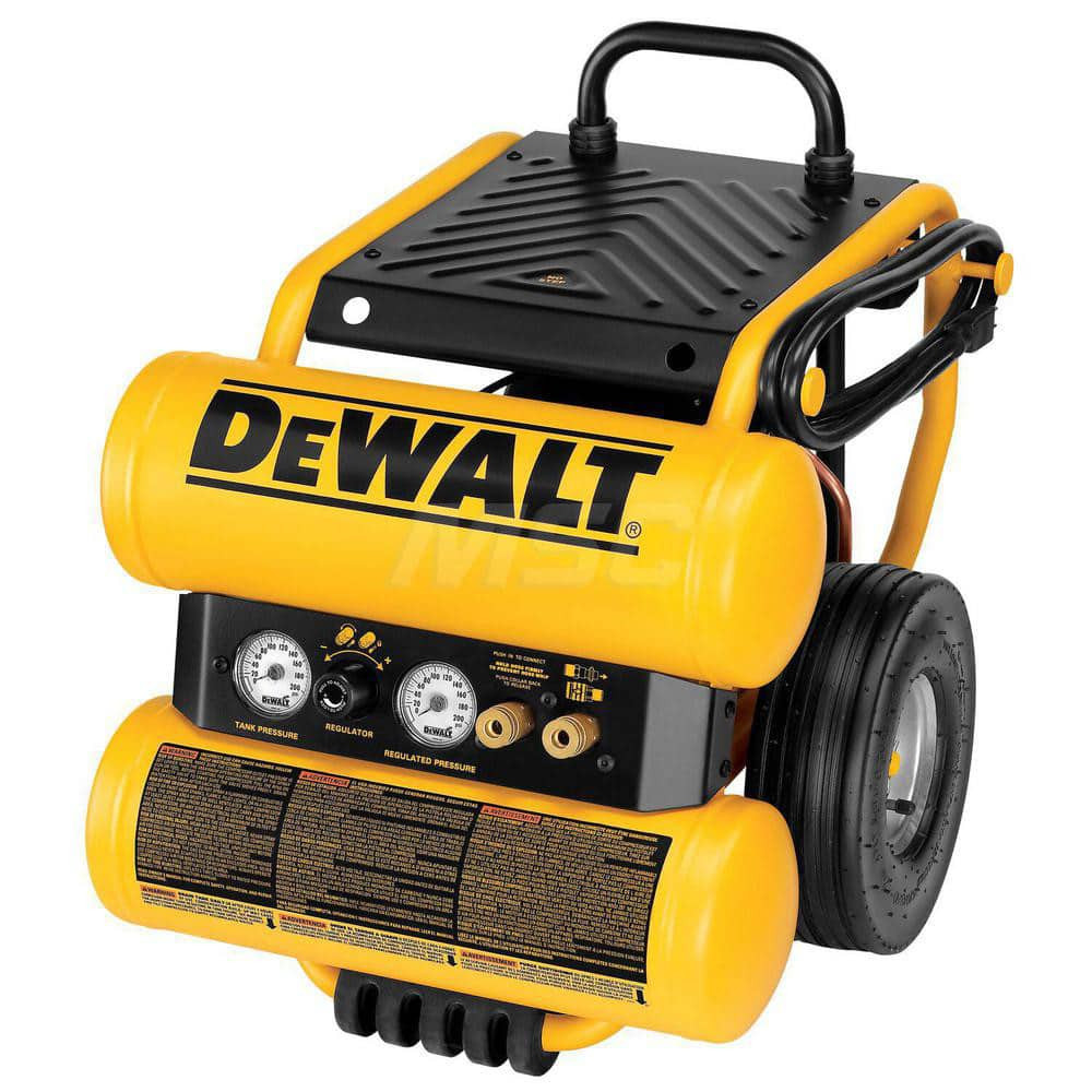 DeWALT D55154 1.1 HP, 3.8 CFM Wheeled Dolly Style Electric Oil Lube Compressor