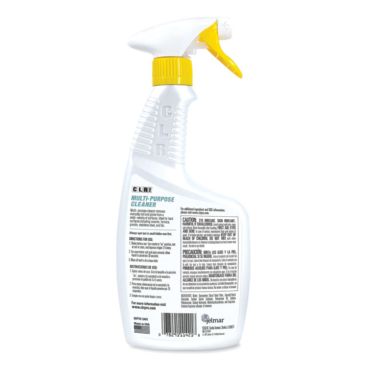 JELMAR, LLC CLR PRO® FMMPC326PRO Multi-Purpose Cleaner, Lemon Scent, 32 oz Bottle, 6/Carton