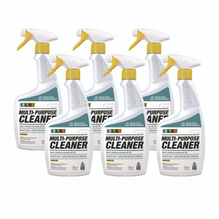 JELMAR, LLC CLR PRO® FMMPC326PRO Multi-Purpose Cleaner, Lemon Scent, 32 oz Bottle, 6/Carton