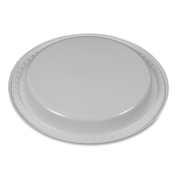 TABLEMATE PRODUCTS, CO. 9644WH Plastic Dinnerware, Plates, 9" dia, White, 500/Carton