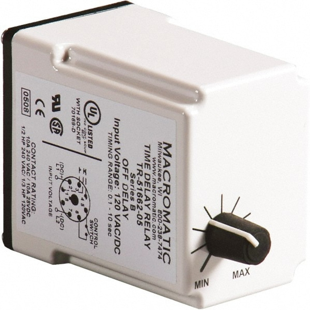 Macromatic TR-51622-22 11 Pin, 10 min Delay, Multiple Range DPDT Time Delay Relay