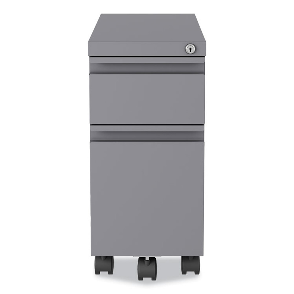 HIRSH INDUSTRIES SPACE SOLUTIONS 24044 Zip Mobile Pedestal File, 2-Drawer, Box/File, Legal/Letter, Arctic Silver, 10 x 19.88 x 21.75