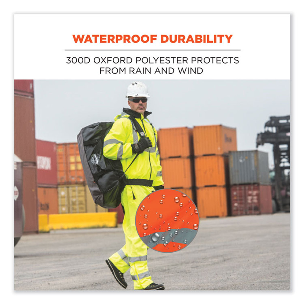 TENACIOUS HOLDINGS, INC. ergodyne® 24417 GloWear 8915 Class E Hi-Vis Rain Pants, 3X-Large, Orange