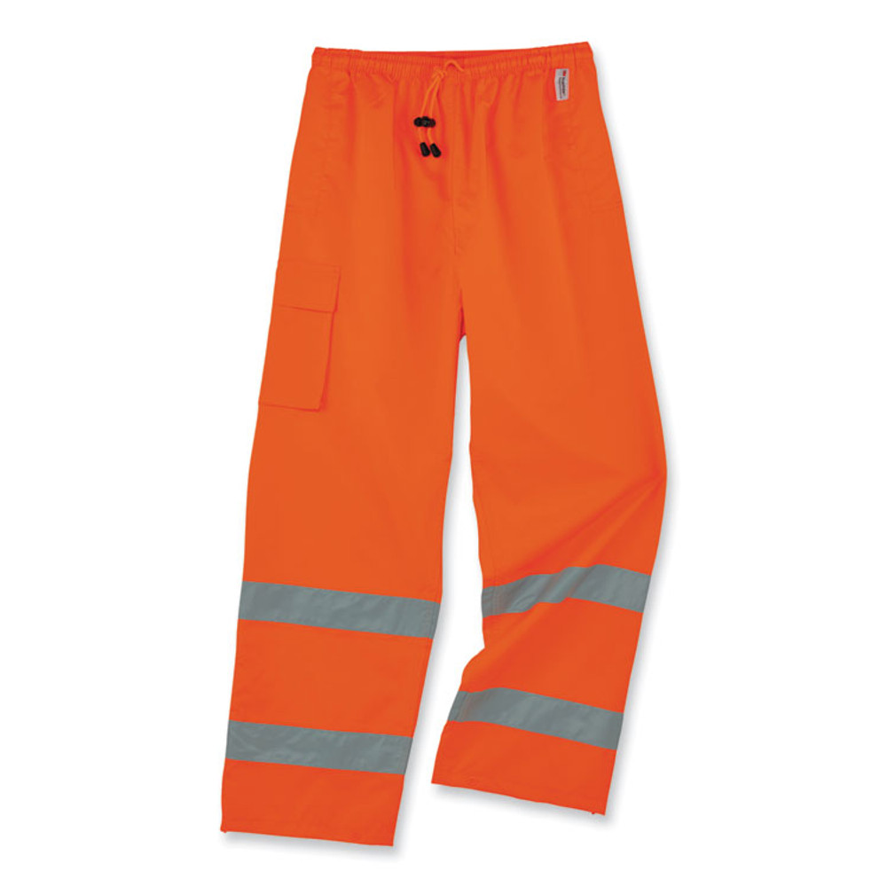 TENACIOUS HOLDINGS, INC. ergodyne® 24417 GloWear 8915 Class E Hi-Vis Rain Pants, 3X-Large, Orange