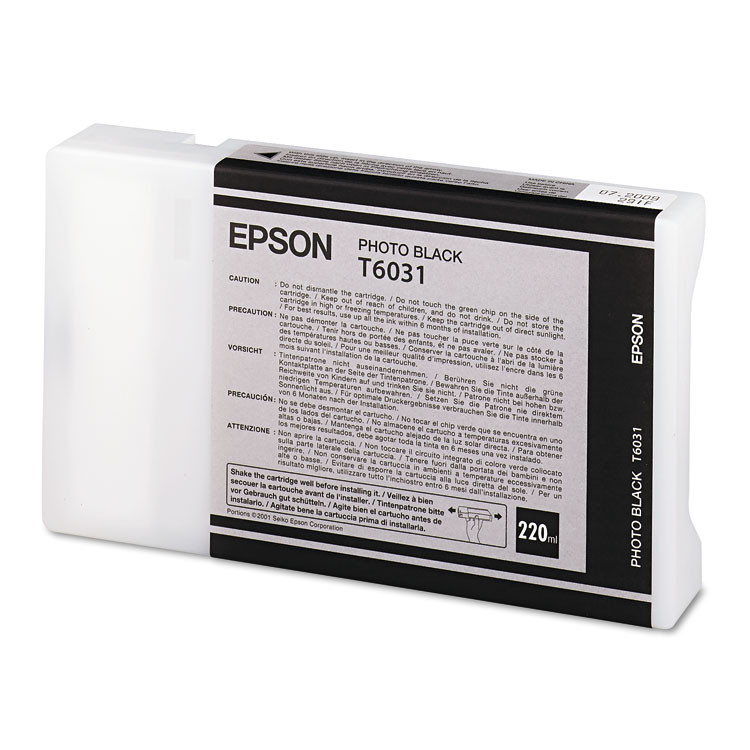 EPSON AMERICA, INC. T603100 T603100 (60) UltraChrome K3 Ink, Photo Black