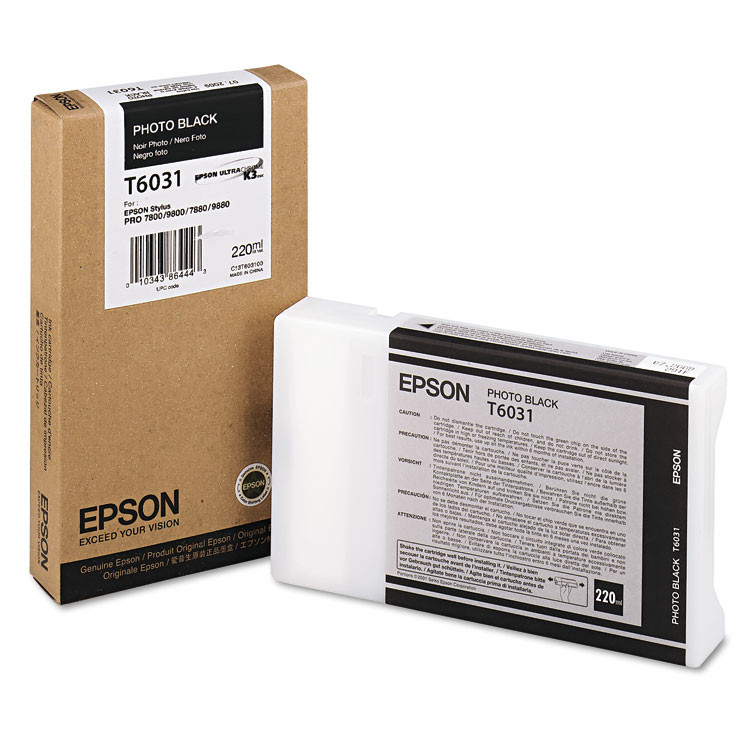 EPSON AMERICA, INC. T603100 T603100 (60) UltraChrome K3 Ink, Photo Black