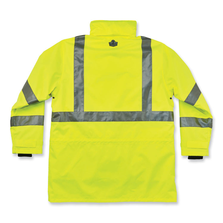 TENACIOUS HOLDINGS, INC. ergodyne® 24382 GloWear 8385 Class 3 Hi-Vis 4-in-1 Jacket, Small, Lime