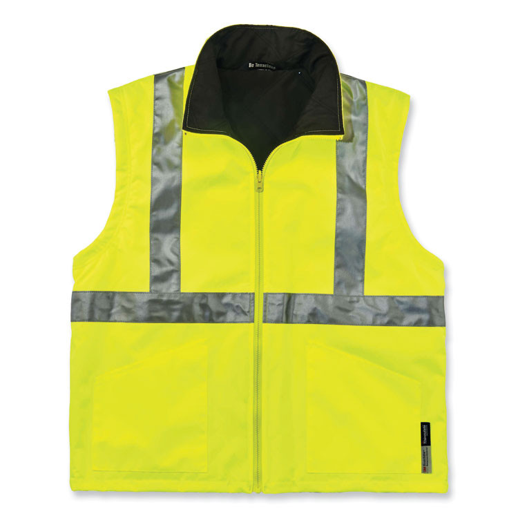 TENACIOUS HOLDINGS, INC. ergodyne® 24382 GloWear 8385 Class 3 Hi-Vis 4-in-1 Jacket, Small, Lime