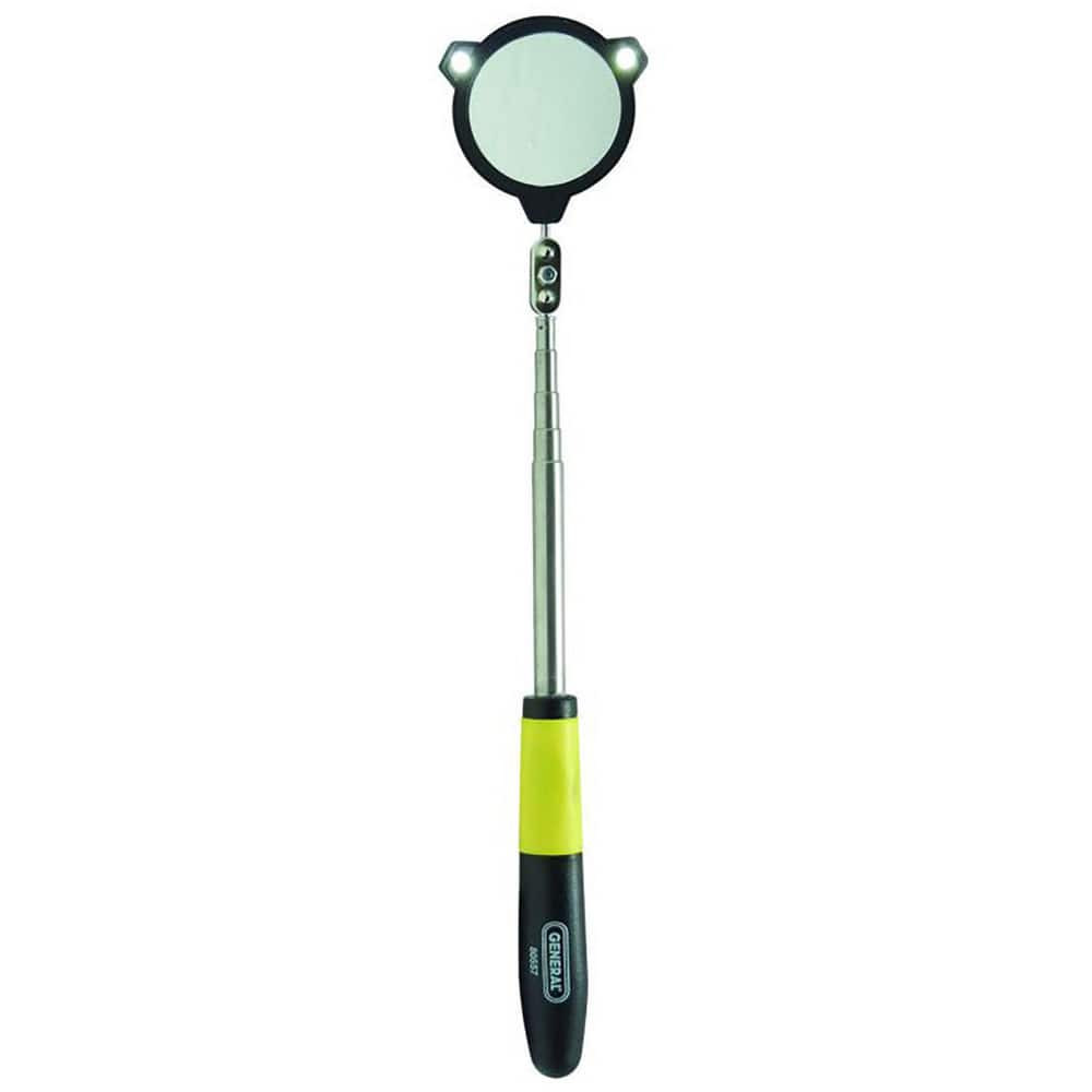 General 80557 Telescoping Inspection Mirror: Round, Glass Mirror, Vinyl Handle