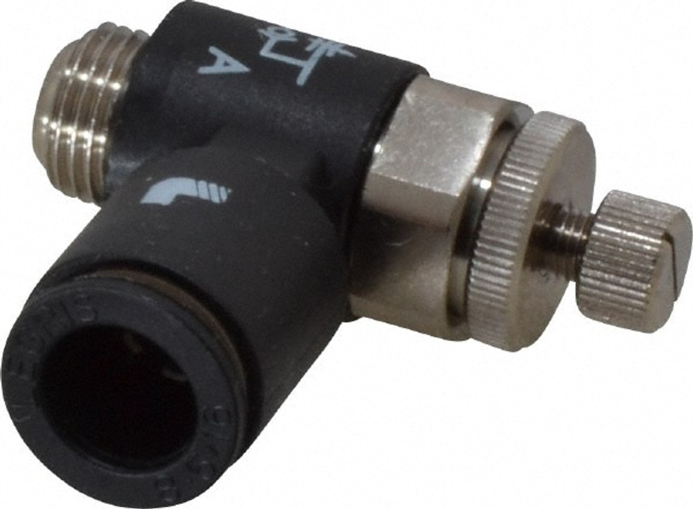 Legris 7660 08 10 Air Flow Control Valve: Miniature Flow Control, Tube x BSPP, 8mm Tube OD