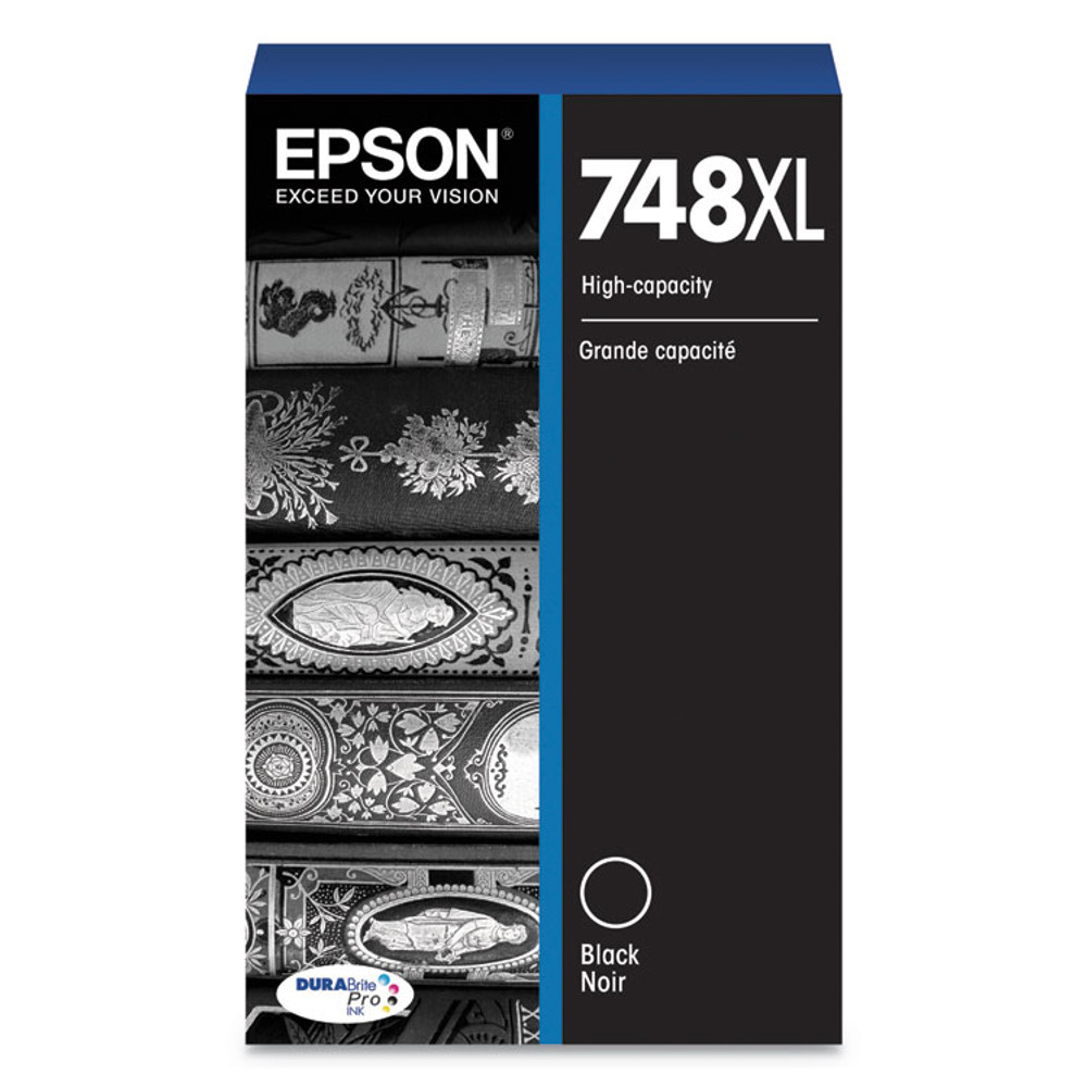 EPSON AMERICA, INC. T748XL120 T748XL120 (748XL) DURABrite Pro High-Yield Ink, 5000 Page-Yield, Black