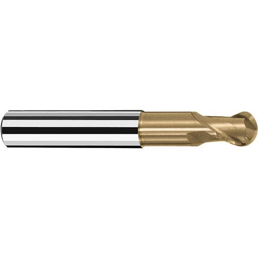 Fraisa V97470123 Ball End Mill: 1/16" Dia, 1/16" LOC, 2 Flute, Solid Carbide