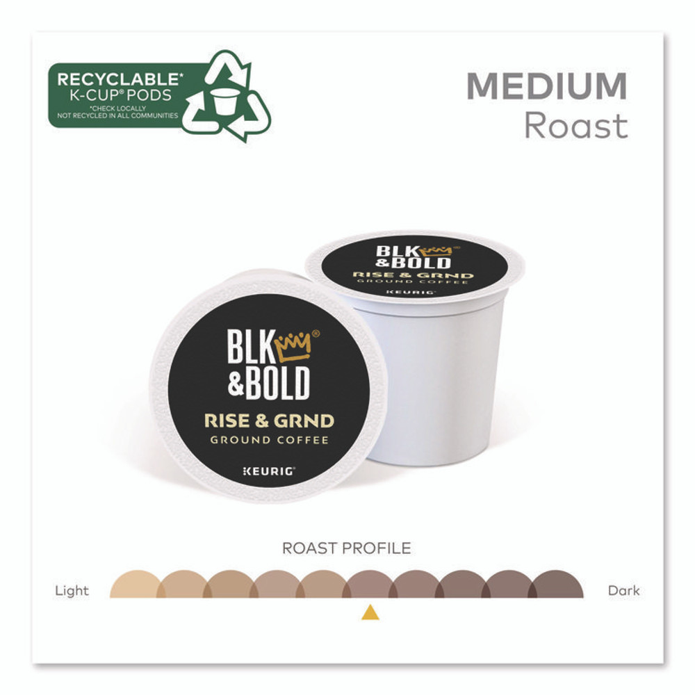 KEURIG DR PEPPER BLK & Bold® 0055 Rise and GRND K-Cups, 0.41 oz K-Cup, 20/Box