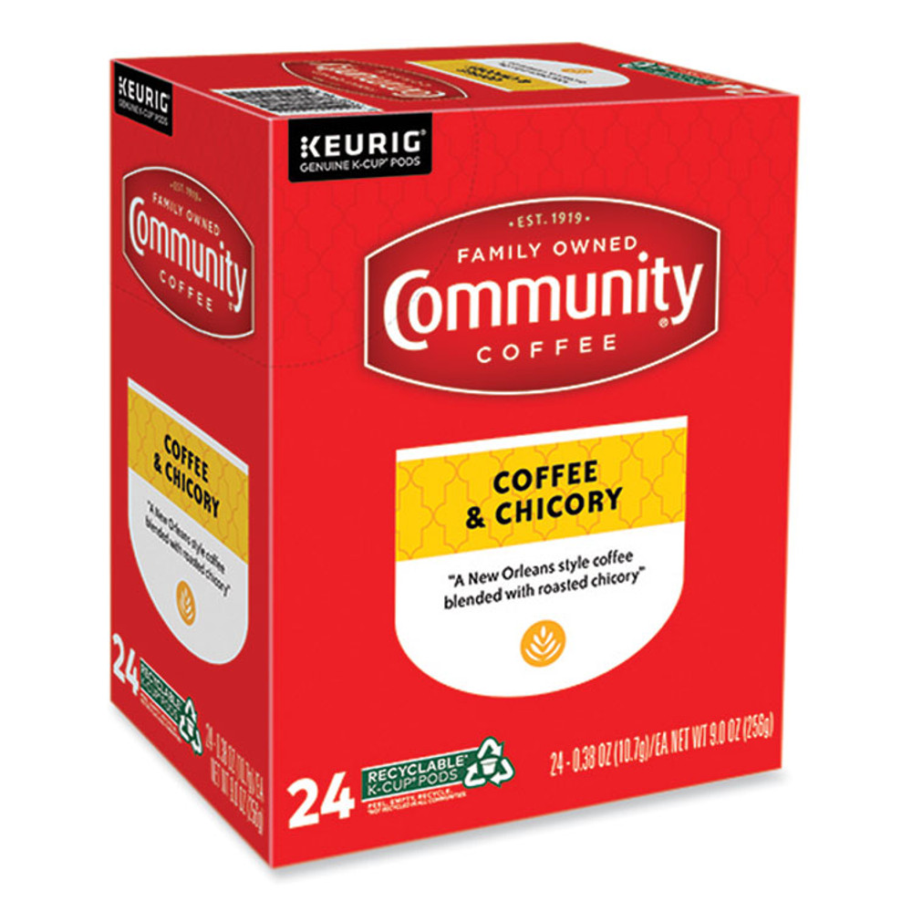 KEURIG DR PEPPER Community Coffee® 5000374326 Coffee and Chicory K-Cup, 24/Box