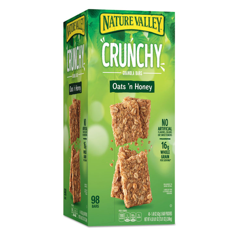 GENERAL MILLS Nature Valley® 827622 Granola Bars, Oats and Honey, 1.5 oz Bar, 49/Carton