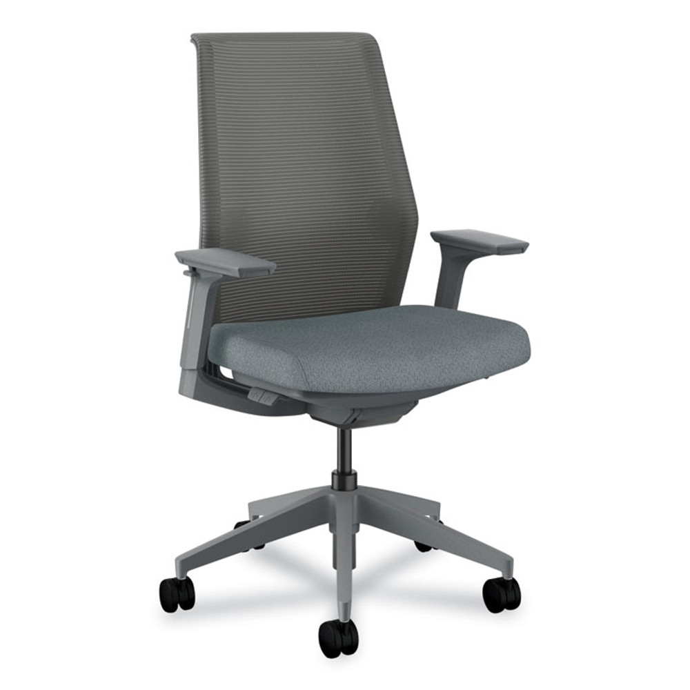 HON COMPANY CRTHSCA25LSS Cipher Mesh Back Task Chair, Supports Up to 300 lb, 15" to 20" Seat Height, Basalt Seat, Charcoal Back, Charcoal Base