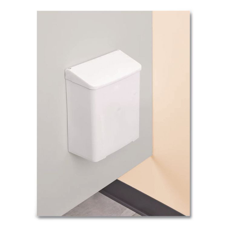 IMPACT PRODUCTS, LLC 25033000 Enamel Feminine Napkin Receptacle, Metal, White