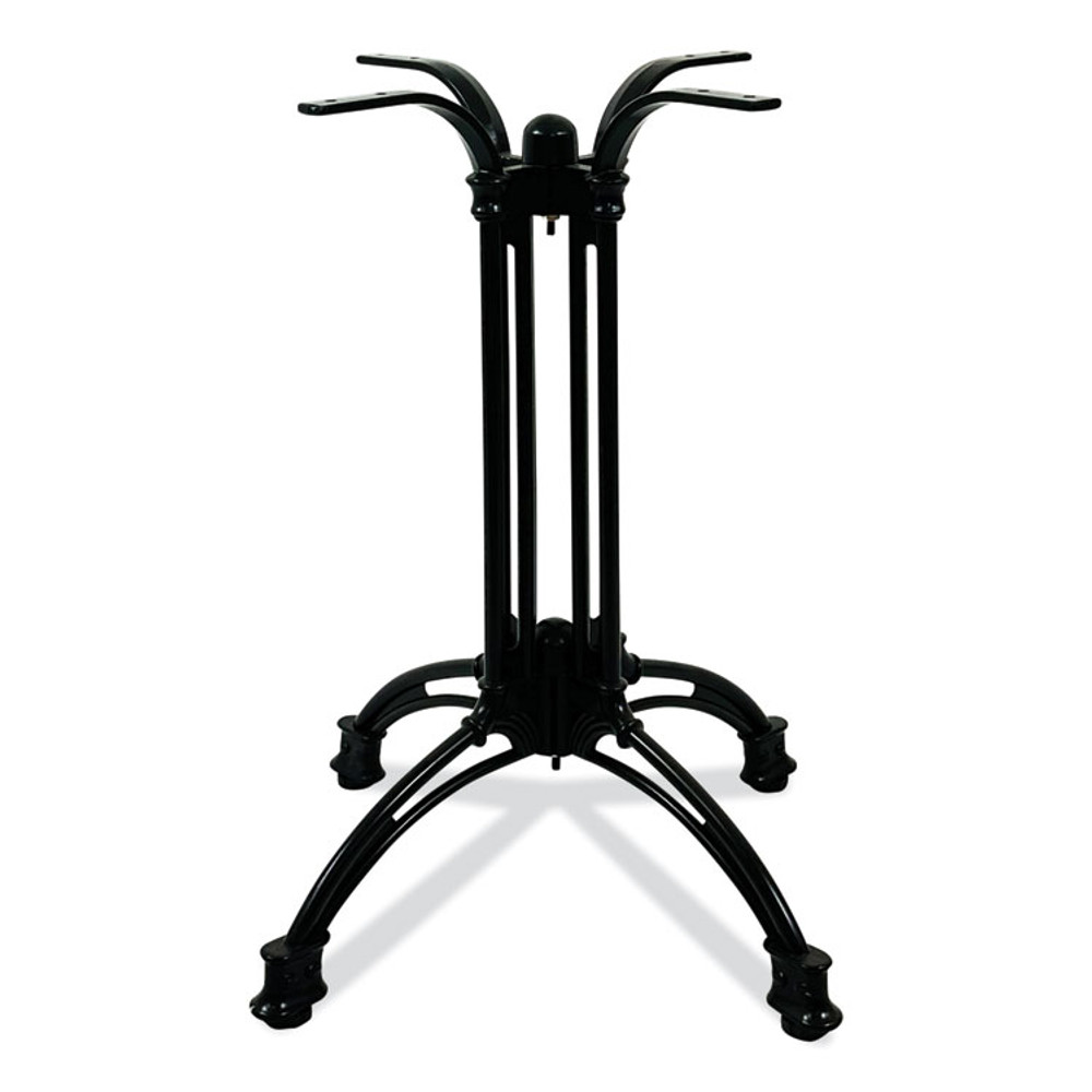 JMC FURNITURE 106C32322 Topalit Tables, Square, 32 x 32 x 29, Silver Top, Black Aluminum Base/Legs