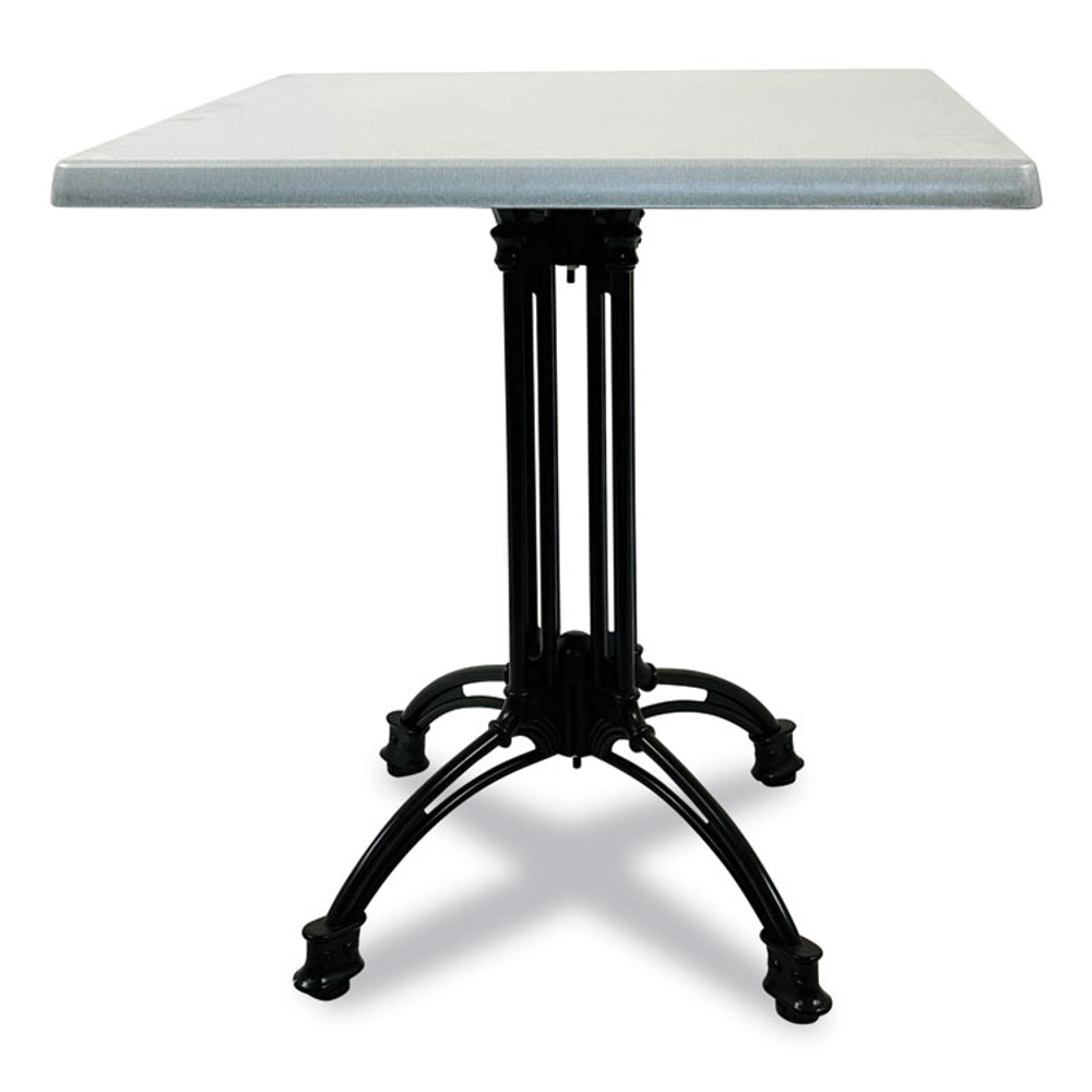 JMC FURNITURE 106C32322 Topalit Tables, Square, 32 x 32 x 29, Silver Top, Black Aluminum Base/Legs