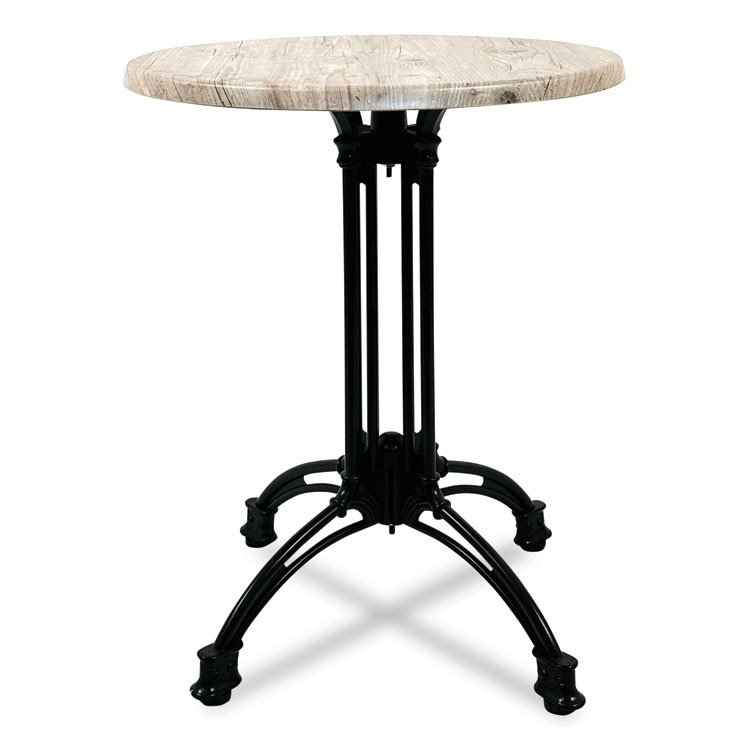 JMC FURNITURE 106C36R7 Topalit Tables, Round, 36" dia x 29"h, Gray Top, Black Aluminum Base/Legs