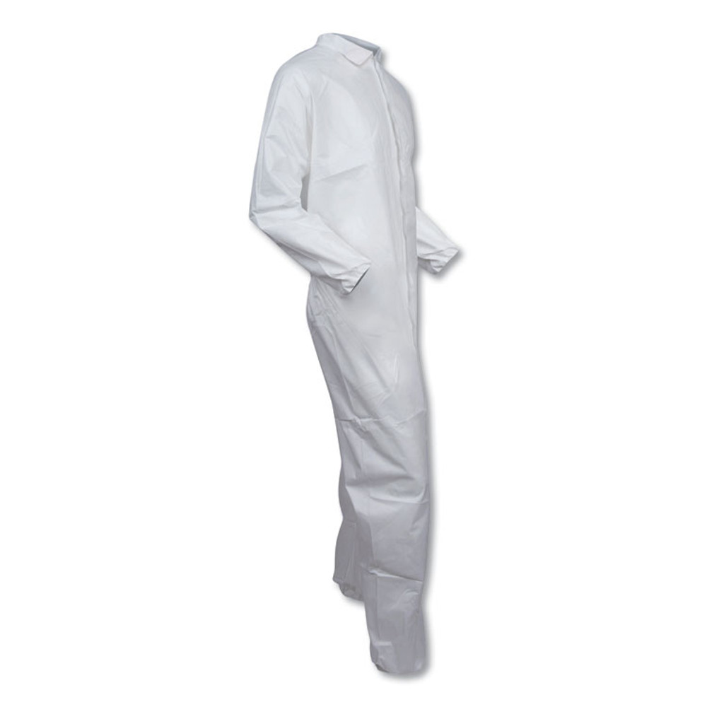 SMITH AND WESSON KleenGuard™ 46104 A30 Elastic-Back and Cuff Coveralls, X-Large, White, 25/Carton