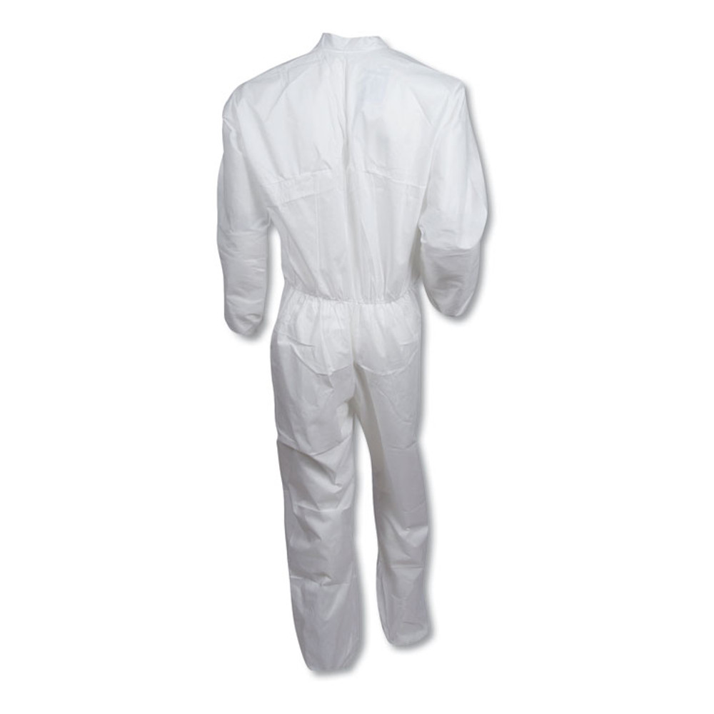 SMITH AND WESSON KleenGuard™ 46104 A30 Elastic-Back and Cuff Coveralls, X-Large, White, 25/Carton