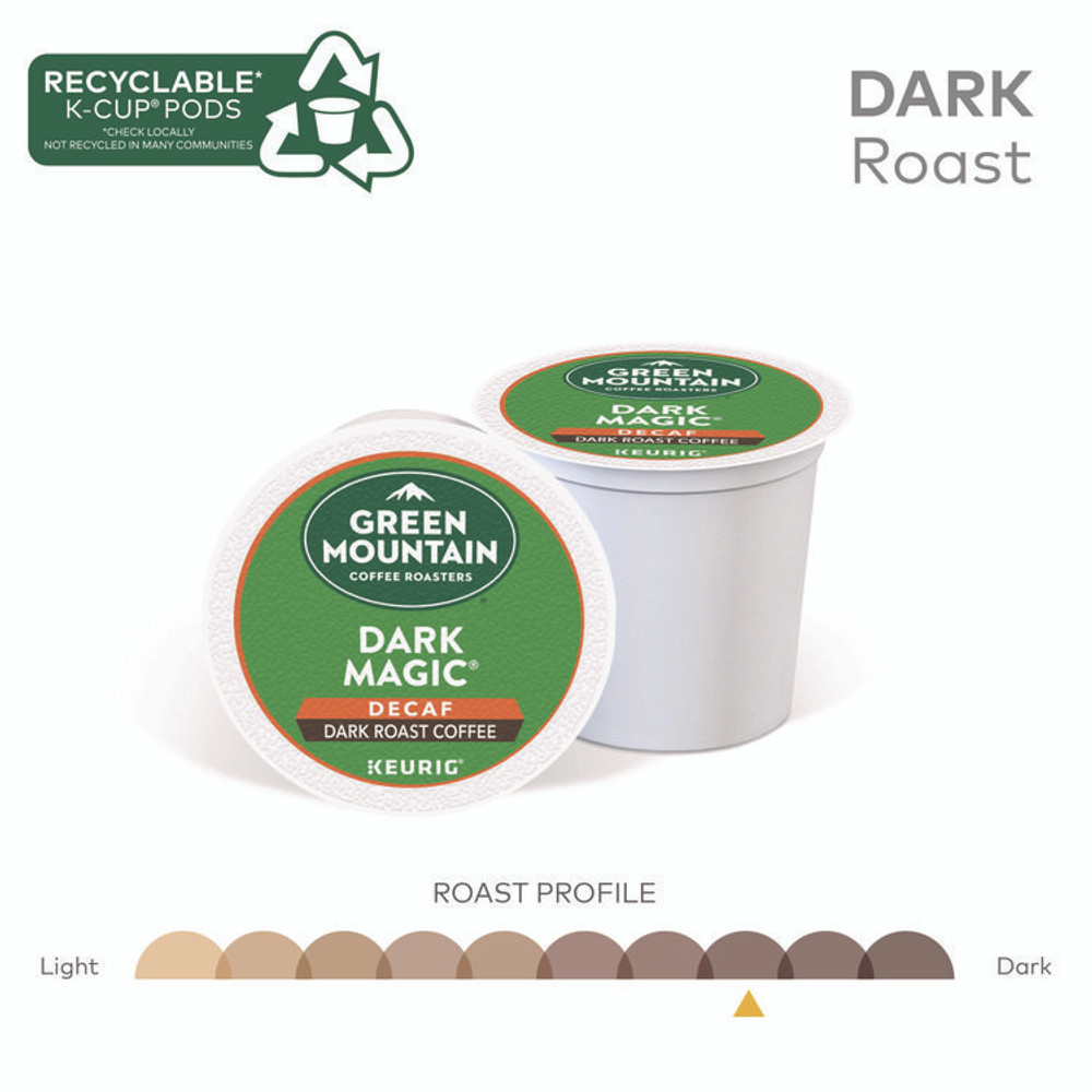 KEURIG DR PEPPER Green Mountain Coffee® 4067CT Dark Magic Decaf Extra Bold Coffee K-Cups, 96/Carton