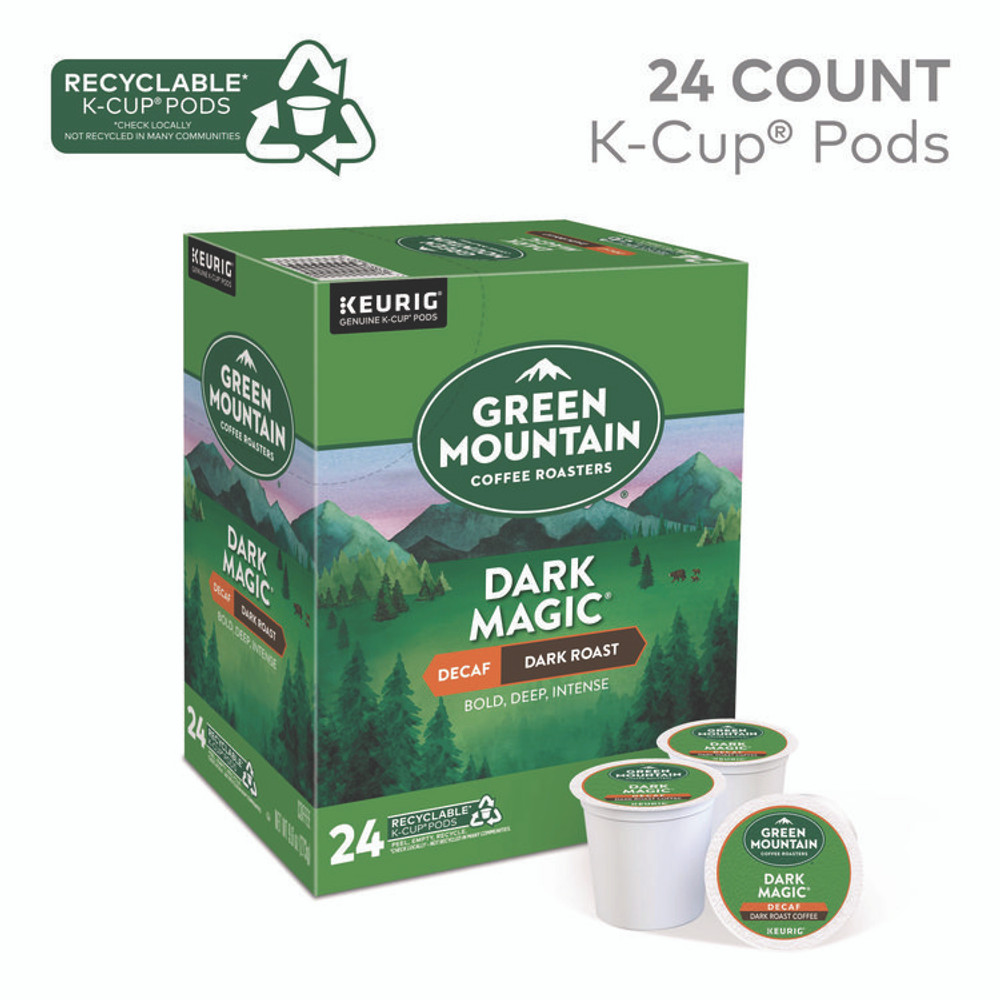 KEURIG DR PEPPER Green Mountain Coffee® 4067CT Dark Magic Decaf Extra Bold Coffee K-Cups, 96/Carton