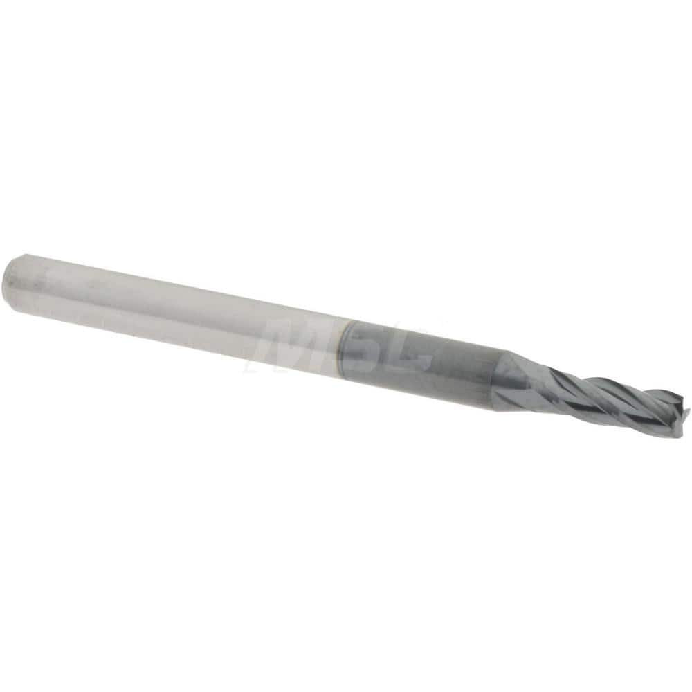 Accupro 12176917 Corner Radius End Mill: 0.0938" Dia, 9/32" LOC, 0.01" Radius, 4 Flutes, Solid Carbide