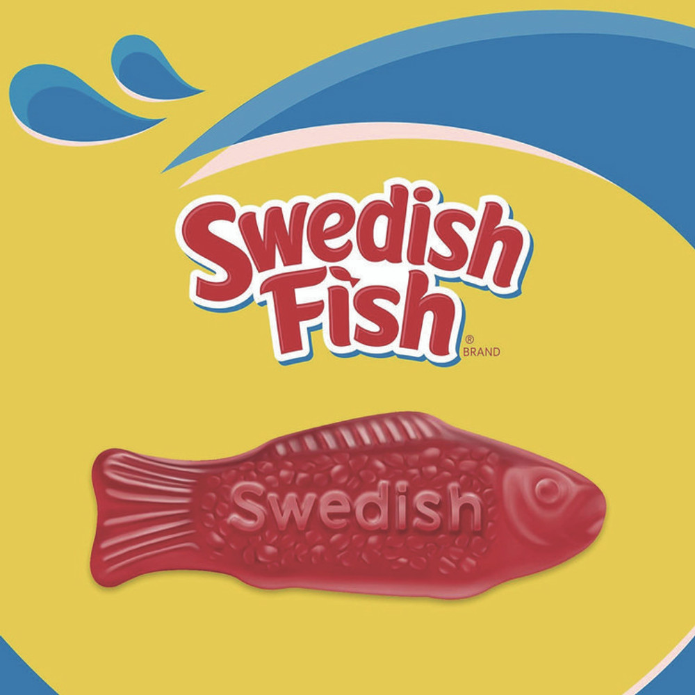 MONDELEZ INTERNATIONAL Swedish Fish® AMC01712 Candy, Original Flavor, Red, 14 oz Bag