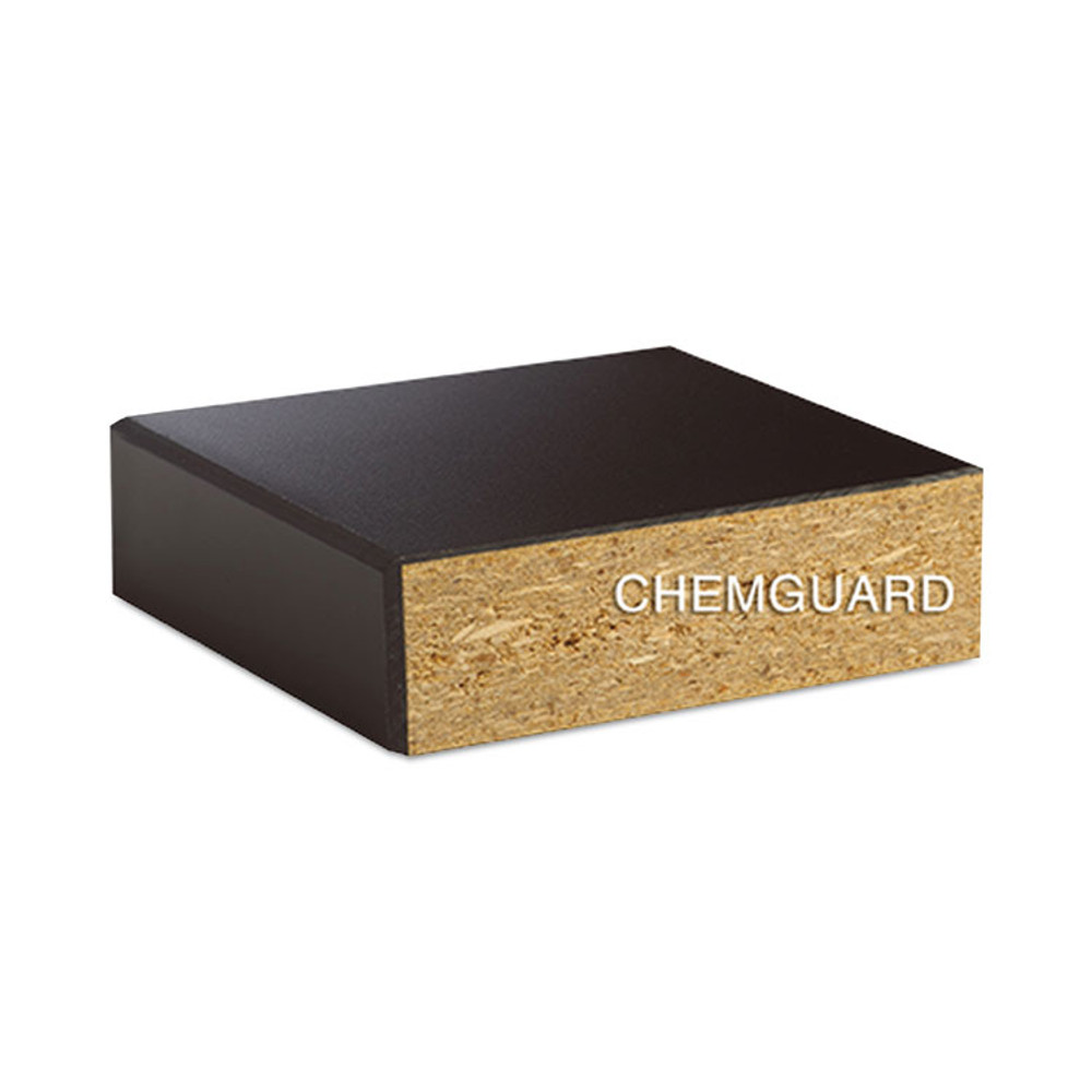 DIVERSIFIED WOODCRAFTS, INC. Spaces™ P7202BM30N Classroom Science Table, 54w x 24d x 30h, Black ChemGuard High Pressure Laminate (HPL) Top, Maple Base