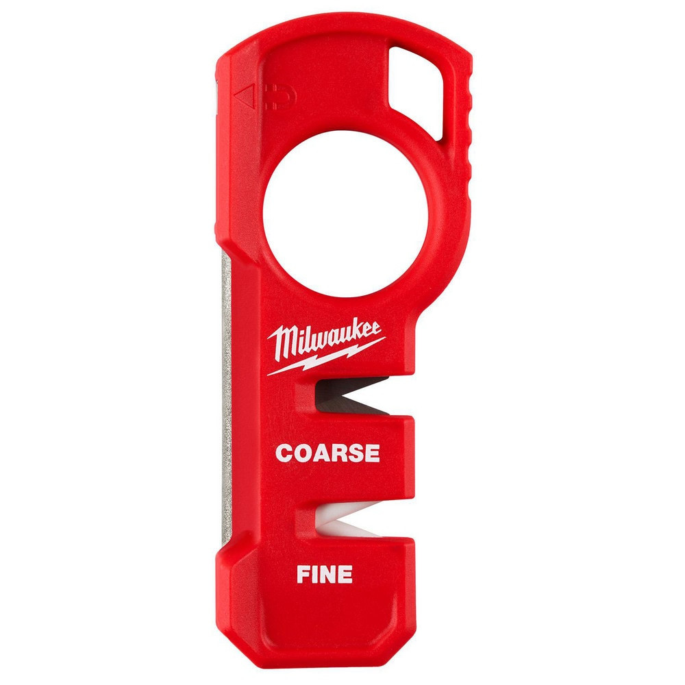 Milwaukee Tool 48-22-1590 Knife Accessories; Type: Knife Sharpener ; For Use With: Knives ; Material: Plastic; Tungsten Carbide ; Color: Red ; Insulated: No ; Tether Style: Tether Ready