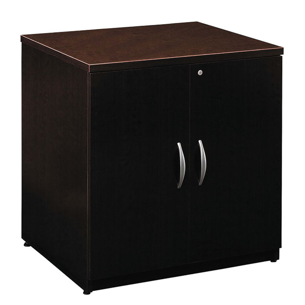 BUSH INDUSTRIES WC12996A Series C Collection 30W Storage Cabinet, Mocha Cherry/Graphite Gray