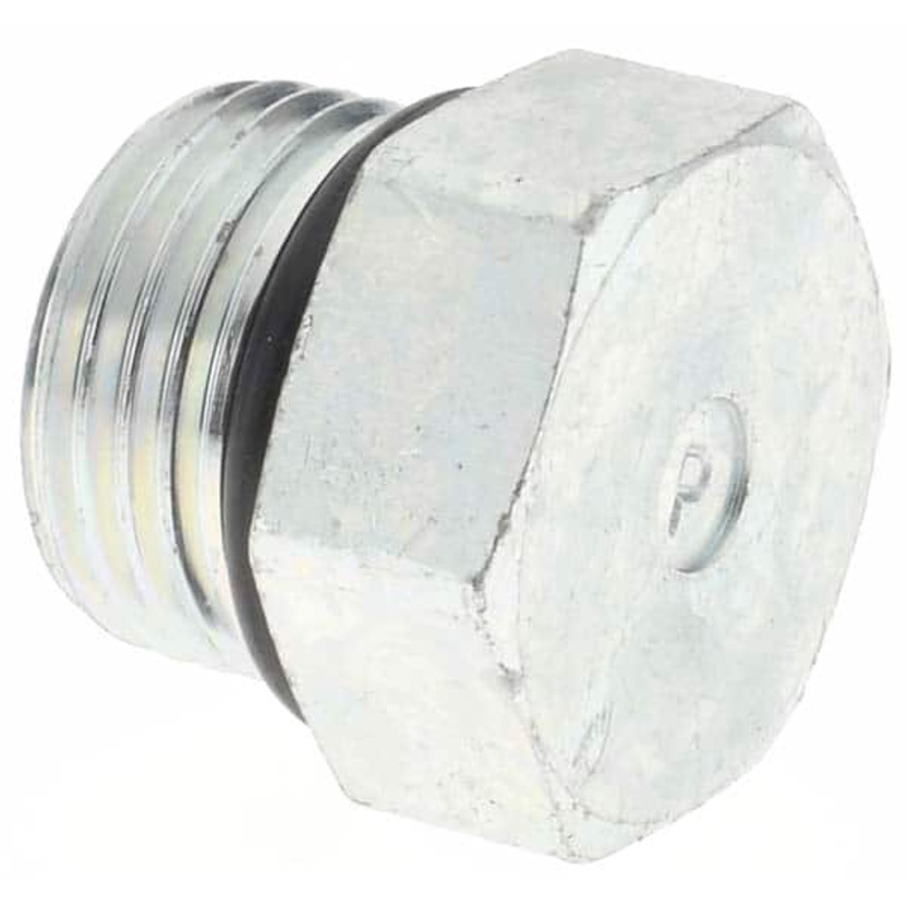 Parker -16295-5 Industrial Pipe Hex Plug: 3/4-16 Male Thread, Male Straight Thread O-Ring