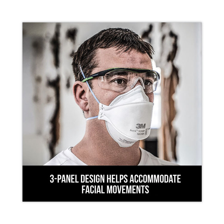 3M/COMMERCIAL TAPE DIV. 9205PH20DC Aura Particulate Respirator 9205+, N95, One Size Fits All, 20/Pack