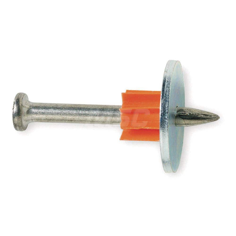 Ramset 1506SD Powder Actuated Pins & Threaded Studs; Type: Drive Pin w/Washer ; Shank Length (Inch): 3/4 ; Shank Diameter (Decimal Inch): 0.1450 ; Head Diameter (Decimal Inch): 0.3000 ; Material: Steel ; Finish/Coating: Standard Finish; Zinc-Plated